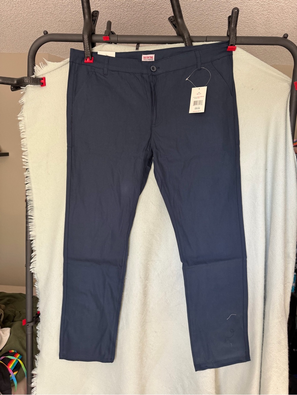 Slim Navy Stretch Chino Pants by Scotch & Soda